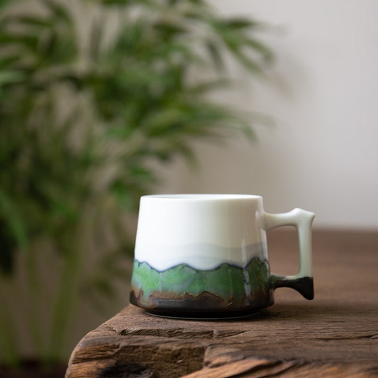 Ceramic Coffee Cup with landscape motif