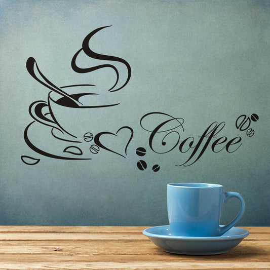 Coffee Cup Pattern Wall Sticker-Decal