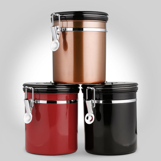 Stainless Steel Airtight Coffee Bean Cannister
