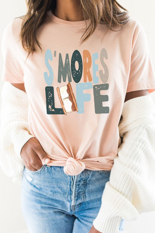 Smores Life Campfire Dessert Graphic Tee Shirt