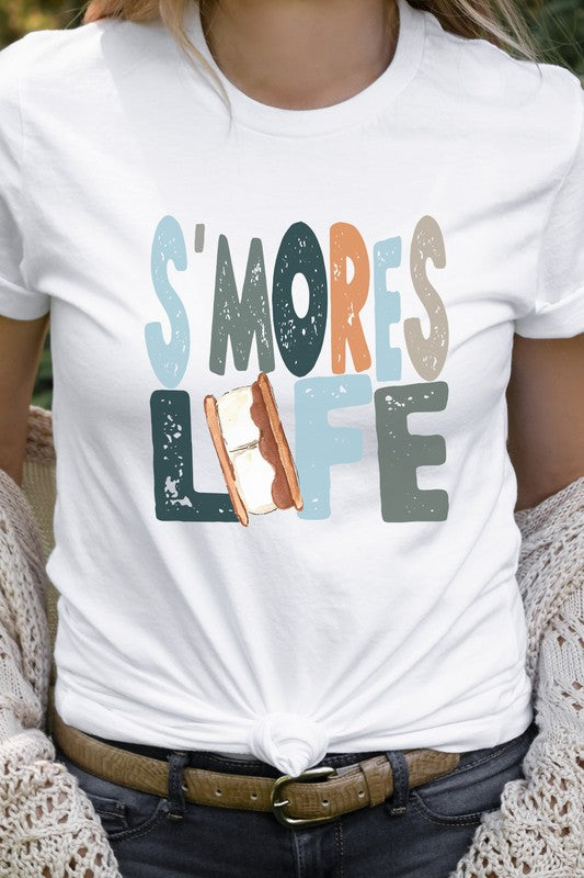 Smores Life Campfire Dessert Graphic Tee Shirt