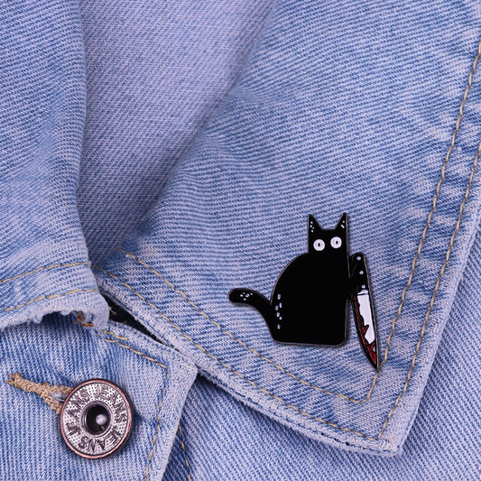 Killer Cat Pin/Brooch
