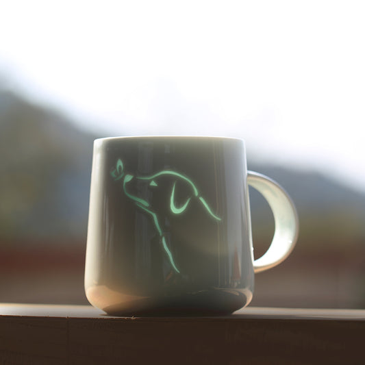 Ceramic Cup with a silhouette of a dog