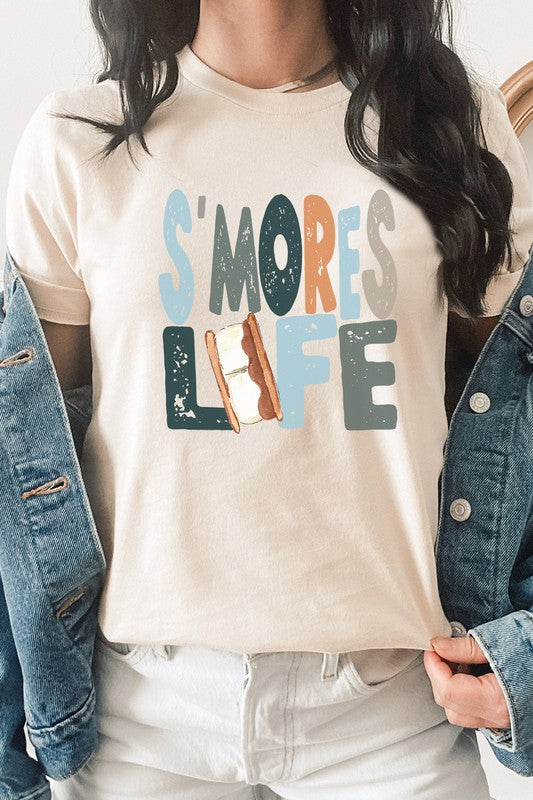 Smores Life Campfire Dessert Graphic Tee Shirt