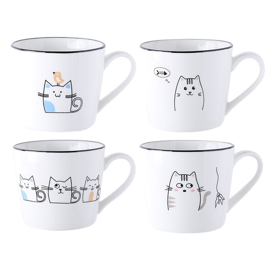 Coffee Cup with Mischievous Cartoon Cats imprinted on them