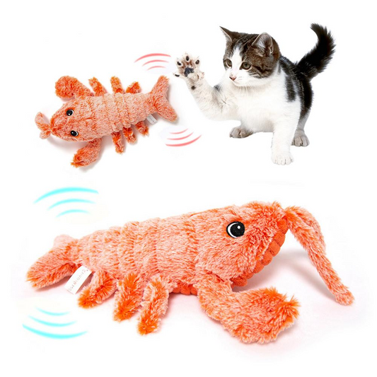 Electric Jumping Plush Lobster Pet Toy