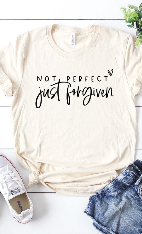 Not Perfect Just Forgiven Graphic Tee Shirt