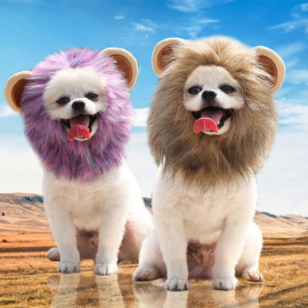 Pet Halloween Fuzzy Hats-Lion, Bunny