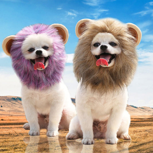 Pet Halloween Fuzzy Hats-Lion, Bunny