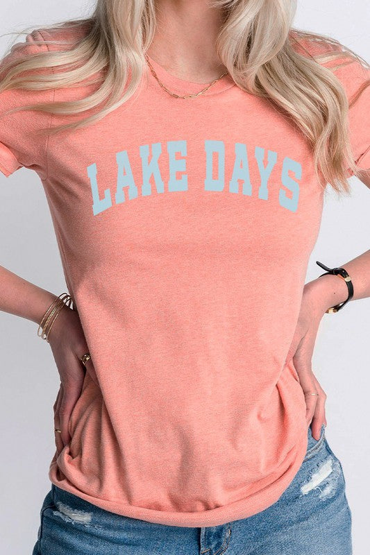 Lake Days Summer Fun Water Vacation Graphic Tee Shirt