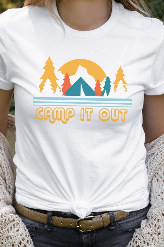 Camp It Out Tents in Forest Summer Graphic Tee Shirt