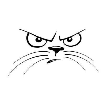 Grumpy Cat Face Car Stickers