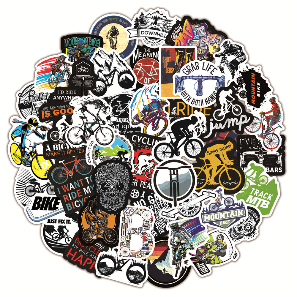 Mountain Cross-Country BikeTrolley Case Skateboard Refrigerator Notebook Stickers