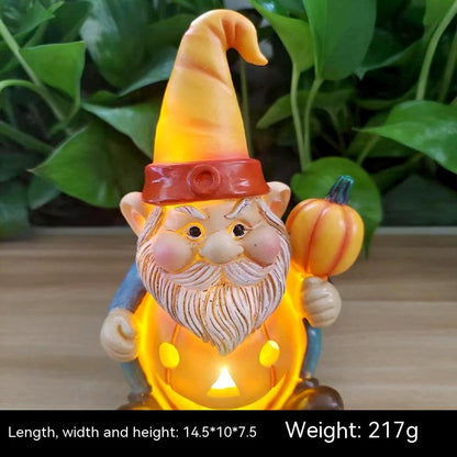 New Halloween Decorations Pumpkin Old Man Statue Home Resin Crafts