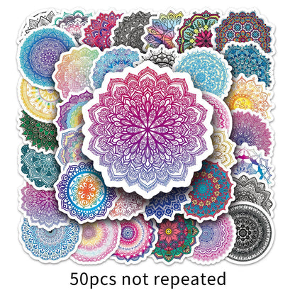 Mandala Graffiti Cool Creative Retro DIY Phone Case Luggage Stickers Waterproof