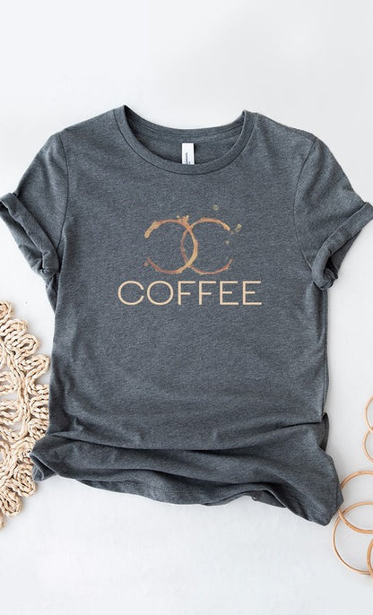 Designer Coffee Stain Coffee Graphic Tee