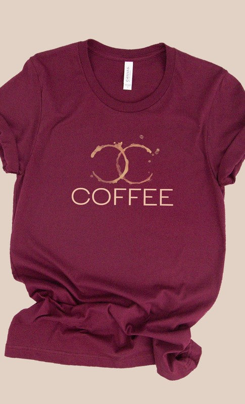 Designer Coffee Stain Coffee Graphic Tee