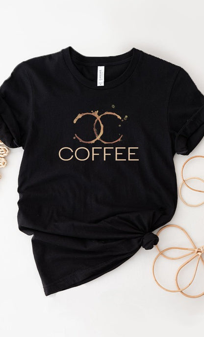 Designer Coffee Stain Coffee Graphic Tee