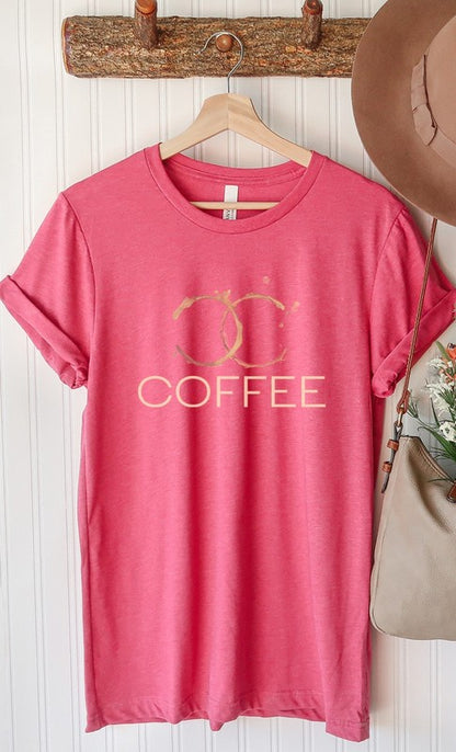 Designer Coffee Stain Coffee Graphic Tee