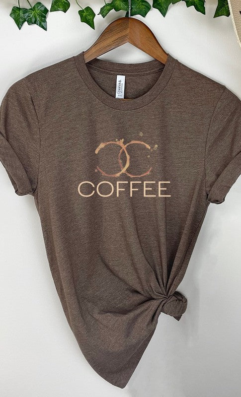 Designer Coffee Stain Coffee Graphic Tee