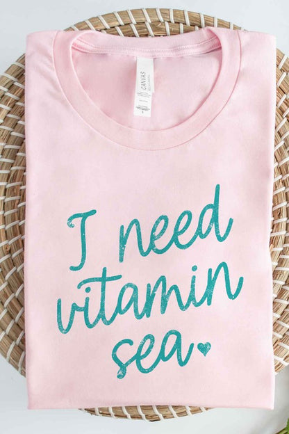 I NEED VITAMIN SEA GRAPHIC TEE / T-SHIRT