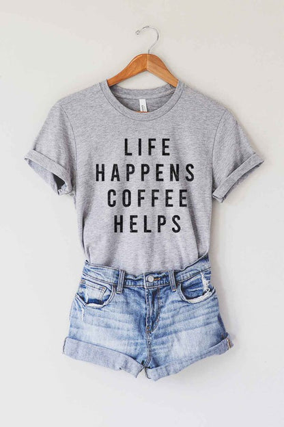 LIFE HAPPENS COFFEE GRAPHIC TEE / T-SHIRT