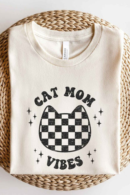 CAT MOM VIBES GRAPHIC TEE / T-SHIRT