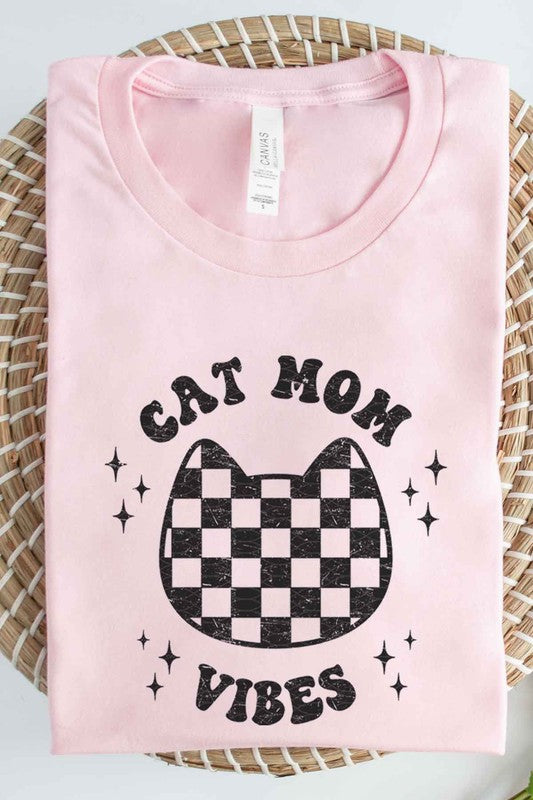 CAT MOM VIBES GRAPHIC TEE / T-SHIRT