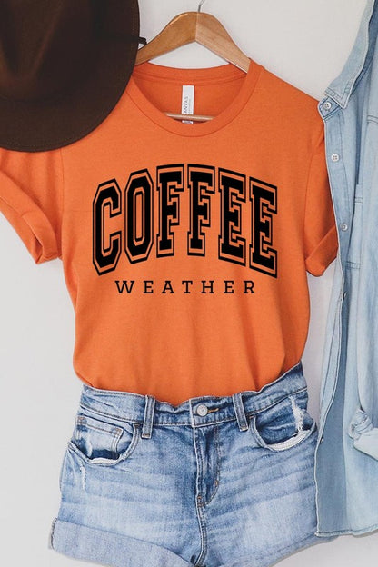 Coffee Weather Cafe Graphic T Shirts