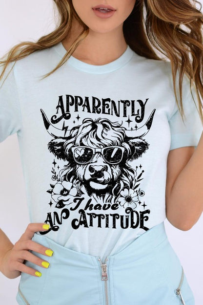 Attitude Western Cow Funny Graphic T Shirts