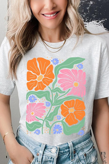 Boho Floral Spring Flowers Graphic T Shirts