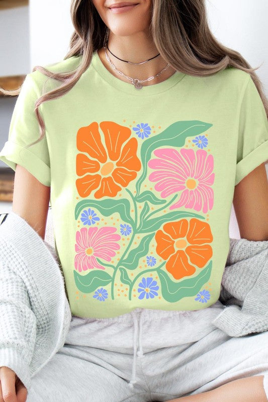 Boho Floral Spring Flowers Graphic T Shirts