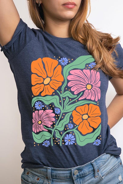 Boho Floral Spring Flowers Graphic T Shirts