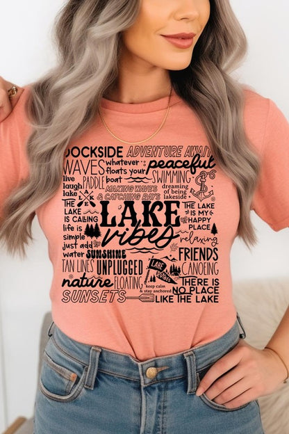 Lake Vibes Subway Art Graphic T Shirts