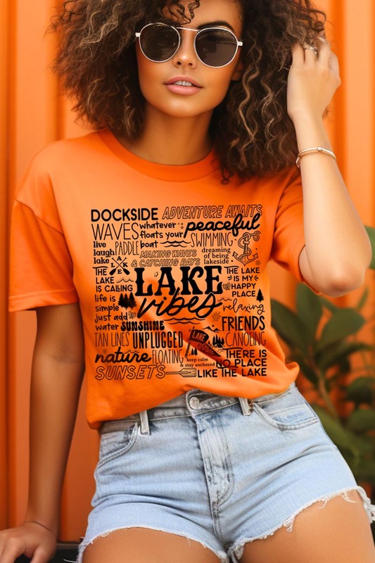 Lake Vibes Subway Art Graphic T Shirts