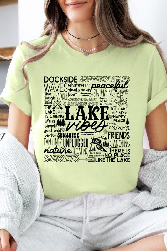 Lake Vibes Subway Art Graphic T Shirts