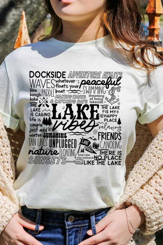 Lake Vibes Subway Art Graphic T Shirts