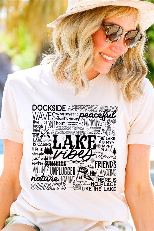 Lake Vibes Subway Art Graphic T Shirts