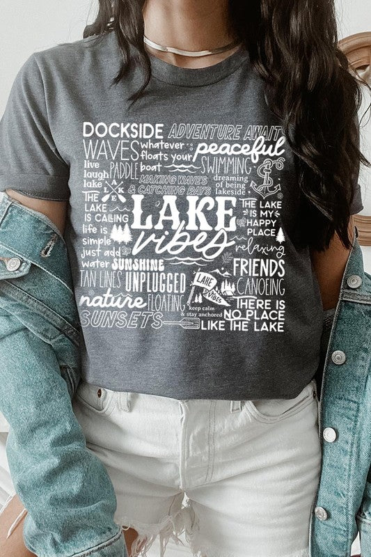 Lake Vibes Subway Art Graphic T Shirts