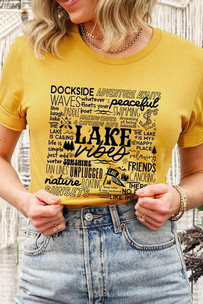 Lake Vibes Subway Art Graphic T Shirts