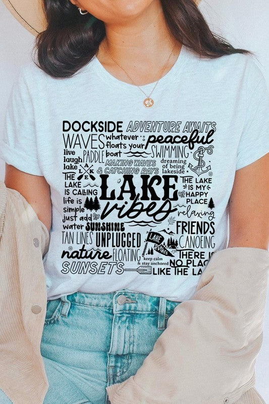 Lake Vibes Subway Art Graphic T Shirts