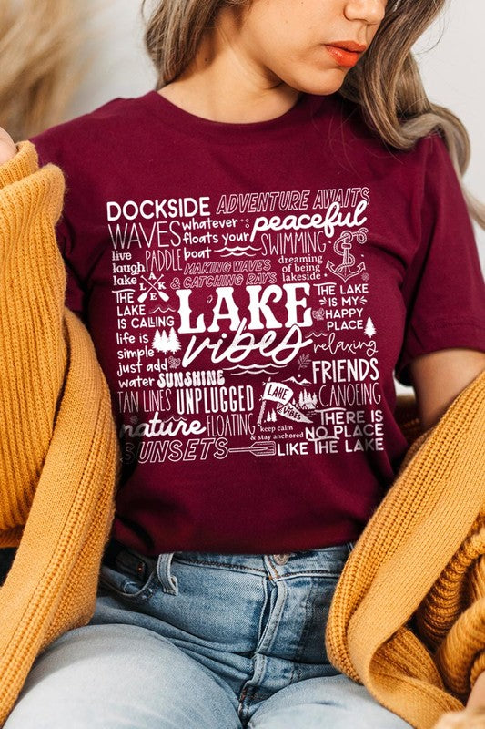 Lake Vibes Subway Art Graphic T Shirts