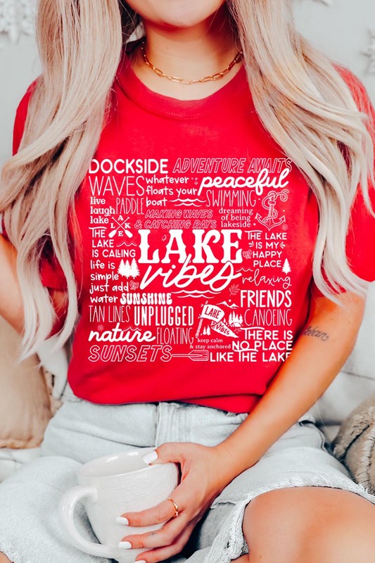 Lake Vibes Subway Art Graphic T Shirts