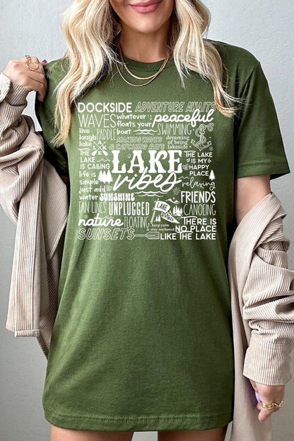 Lake Vibes Subway Art Graphic T Shirts