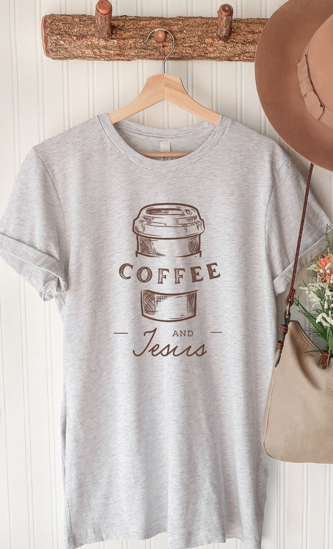 Coffee and Jesus Graphic Tee Shirt