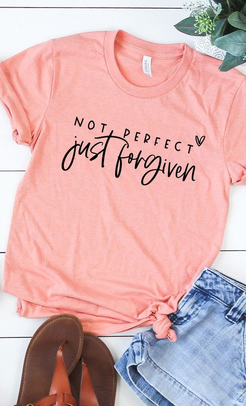 Not Perfect Just Forgiven Graphic Tee Shirt