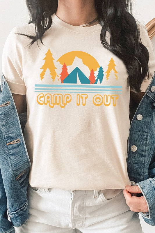 Camp It Out Tents in Forest Summer Graphic Tee Shirt