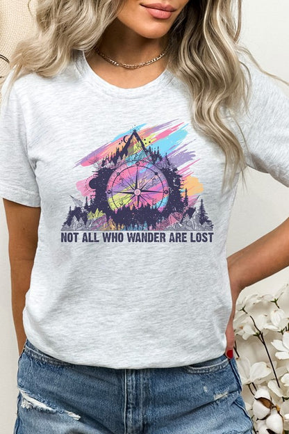 Not All Who Wander Are Lost Mountain Graphic Tee Shirt