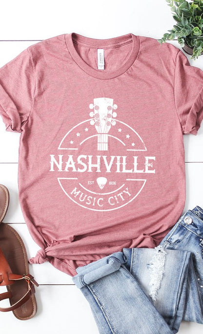 Nashville Music City Graphic Tee