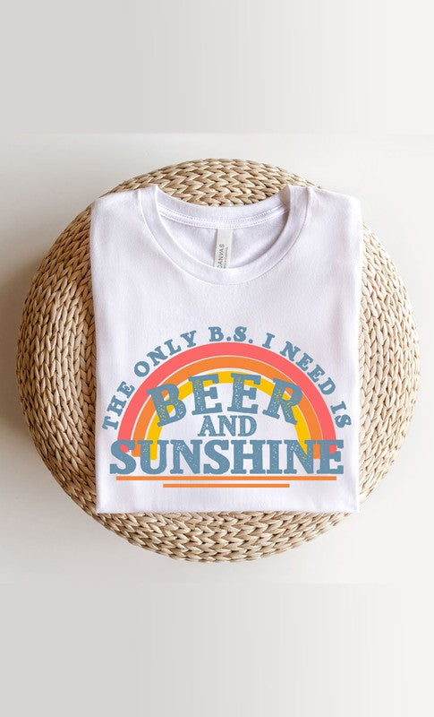 Beer and Sunshine Rainbow Graphic Tee